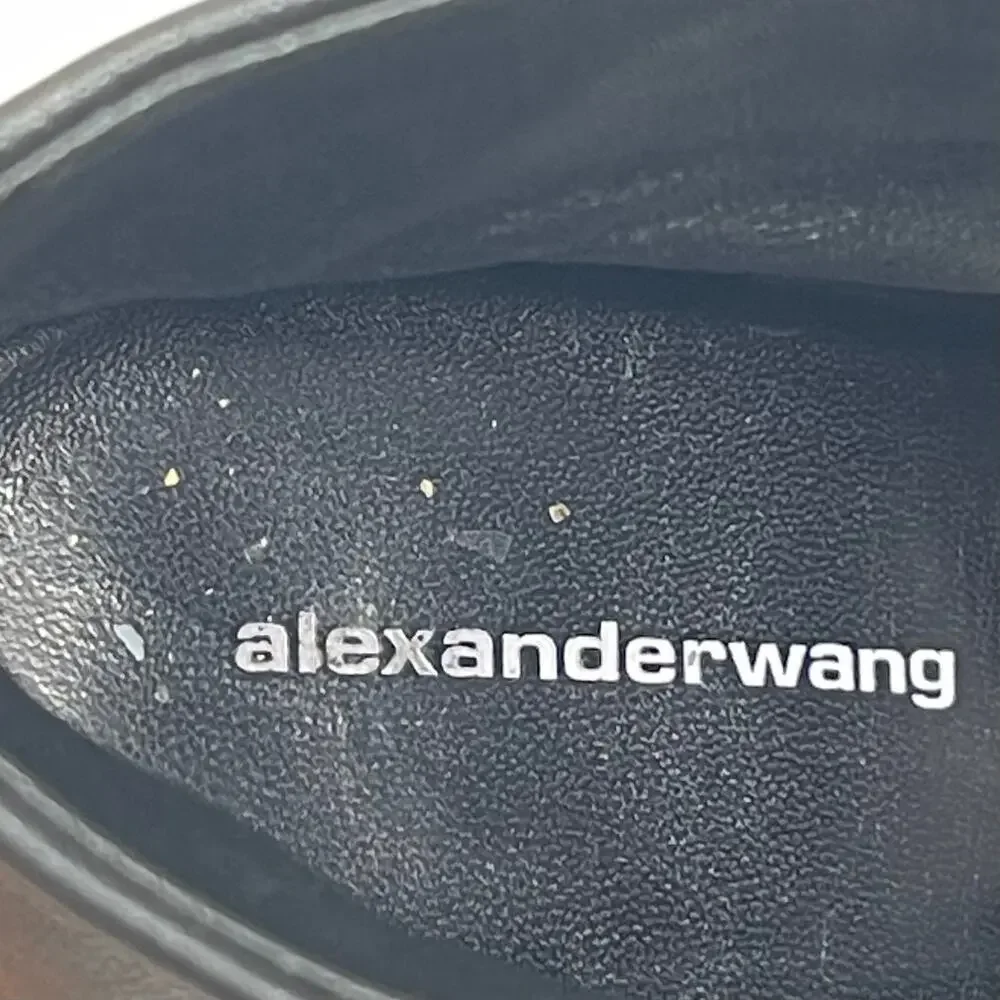 Alexander Wang Gabi Rose Gold Black Leather Ankle Boots - EURO Size 37.5 - Picture 10 of 10